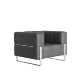 Tofu Single Seater Modern Cubic Office Leather Lounge Sofa - Gavisco Office Furniture